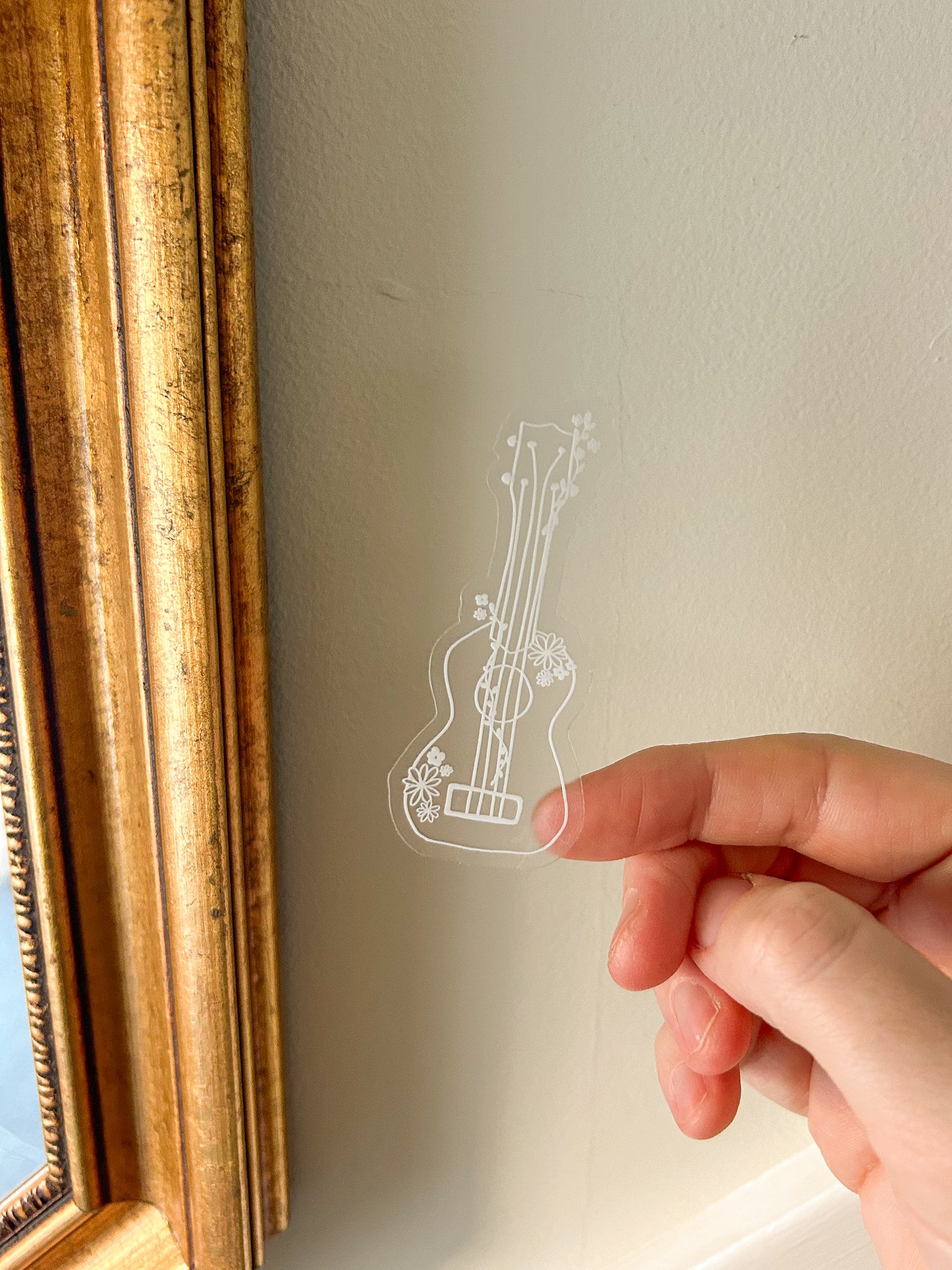 floral guitar sticker