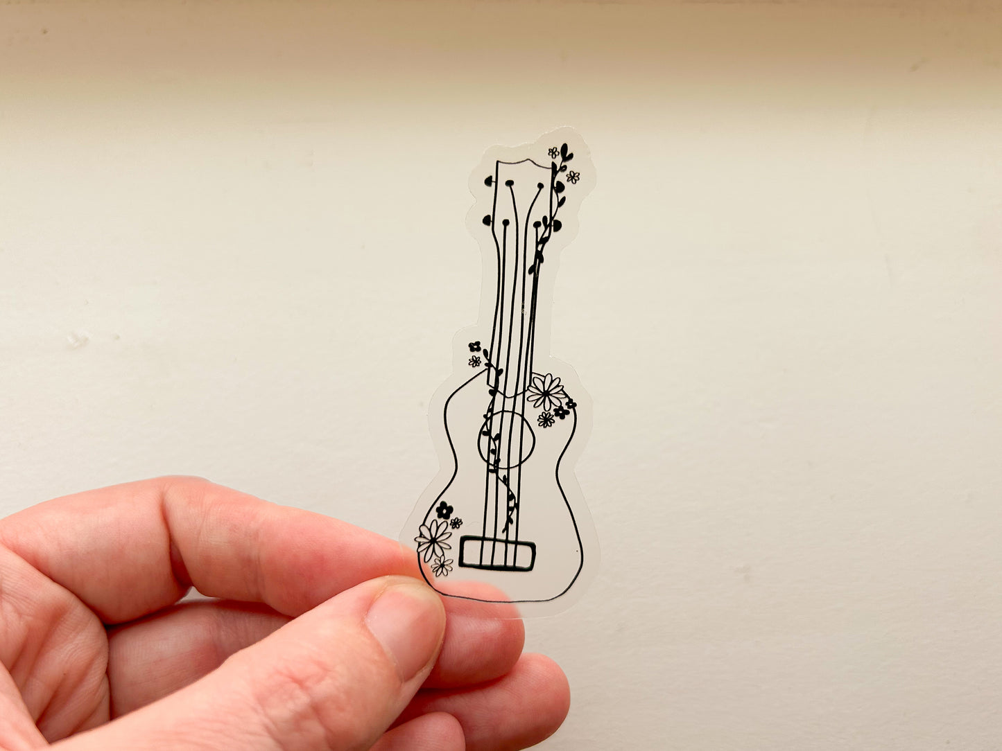 floral guitar sticker