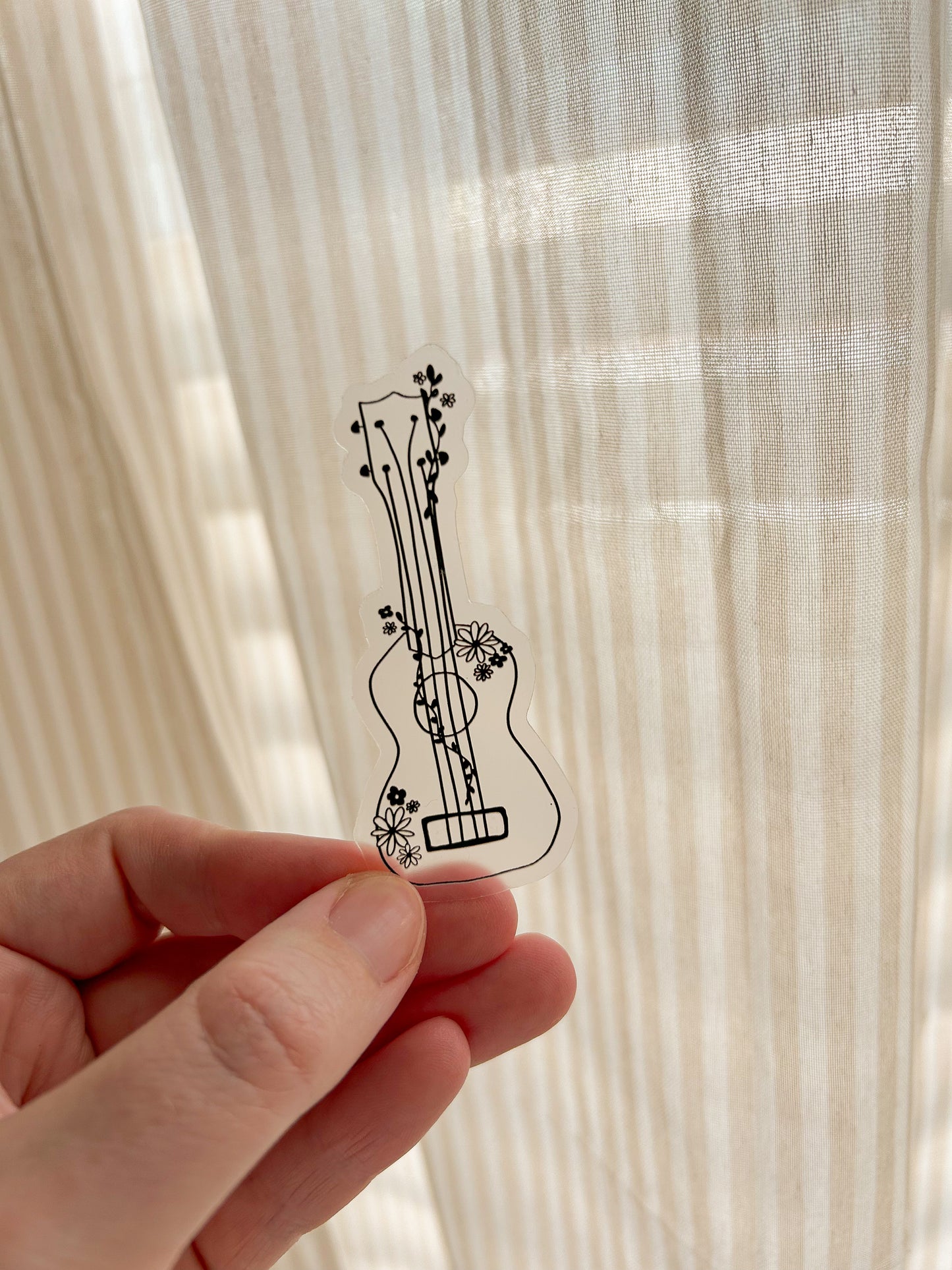 floral guitar sticker