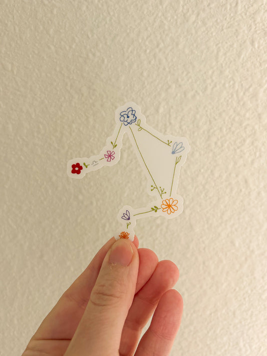 zodiac constellation sticker, colour
