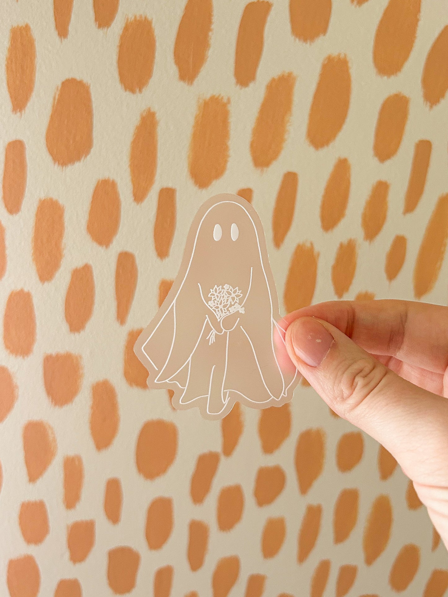 floral ghost sticker