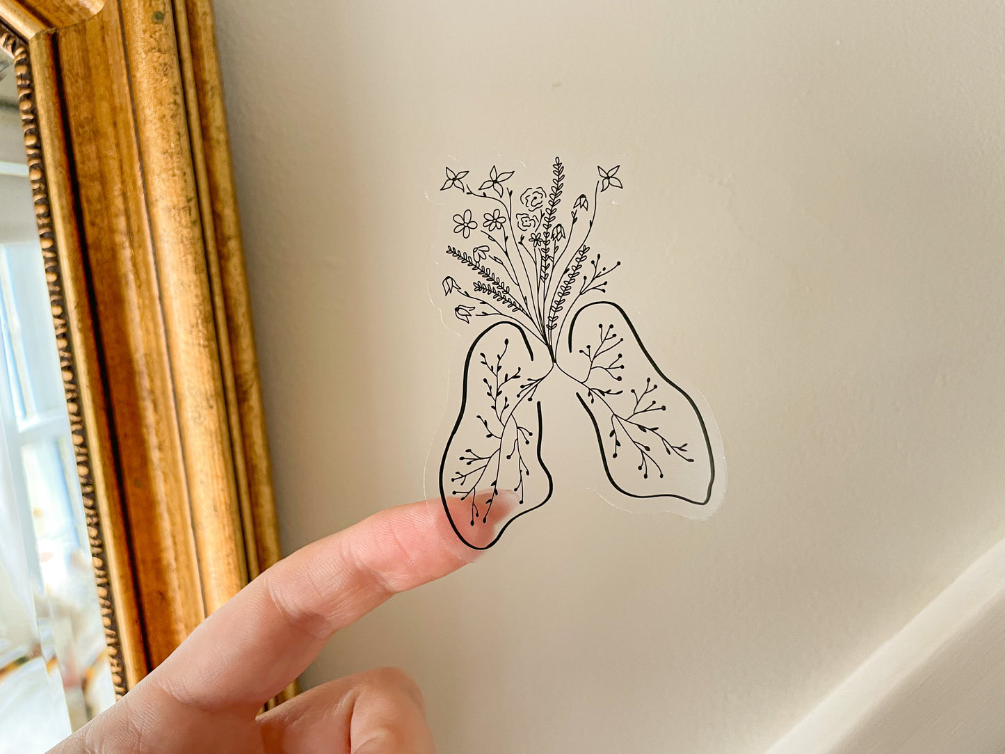 floral lungs sticker