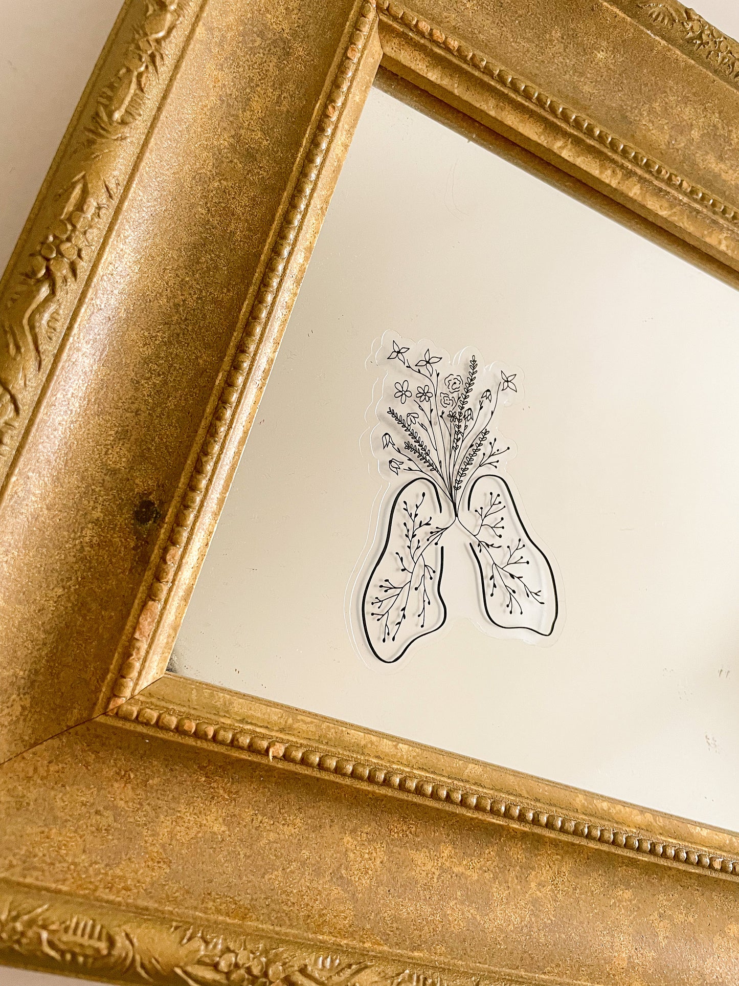 floral lungs sticker
