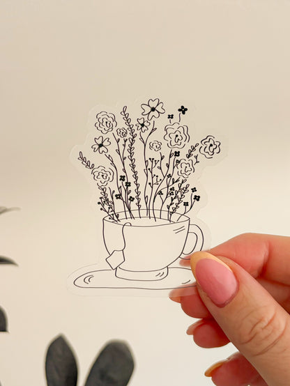tea cup sticker