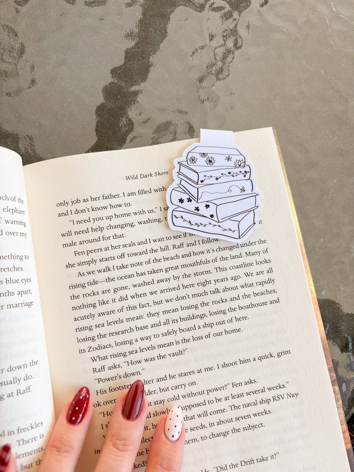 book stack bookmark
