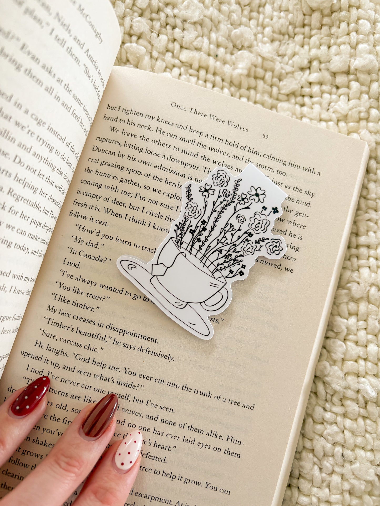 tea cup bookmark