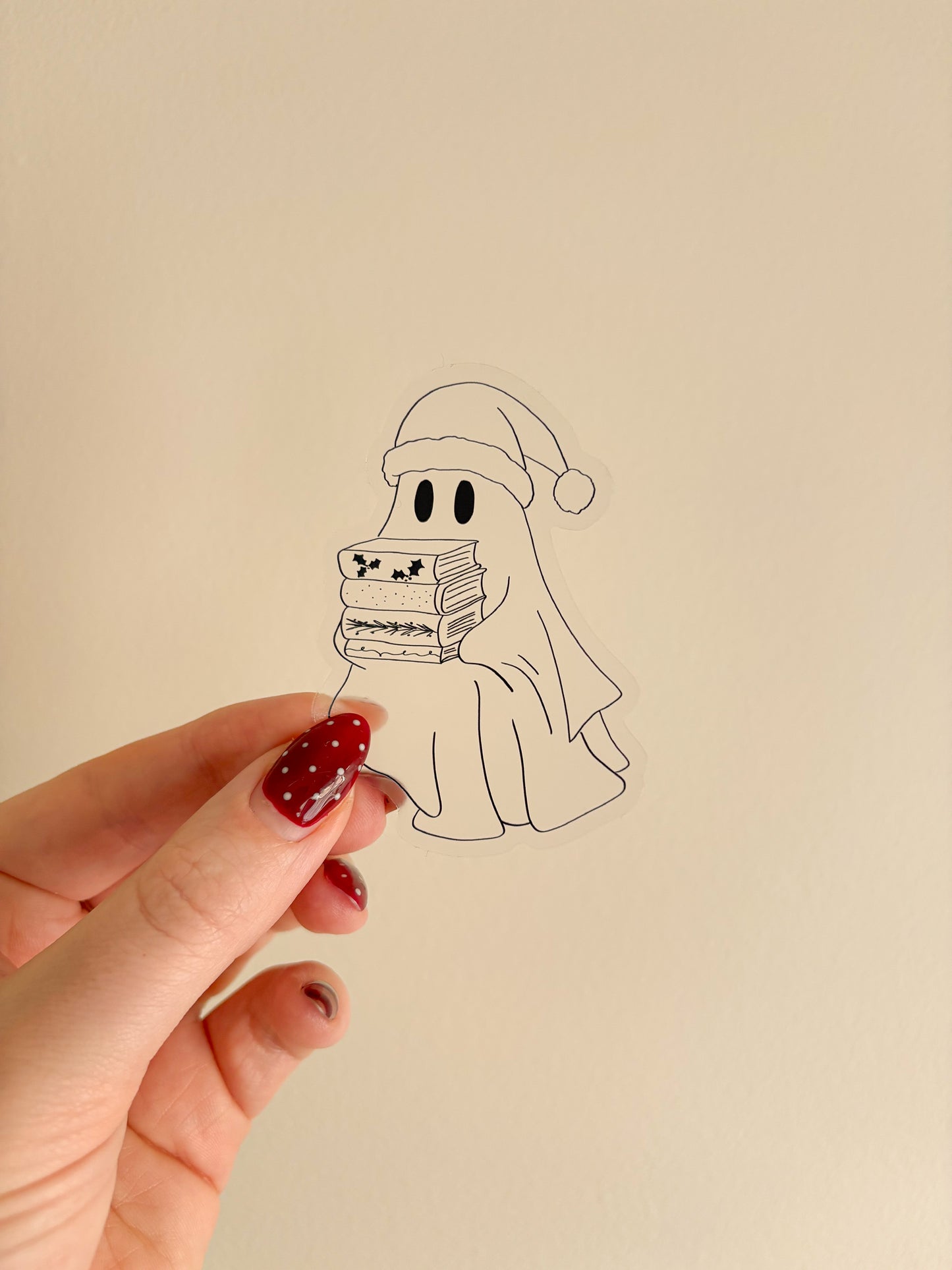 santa ghost sticker