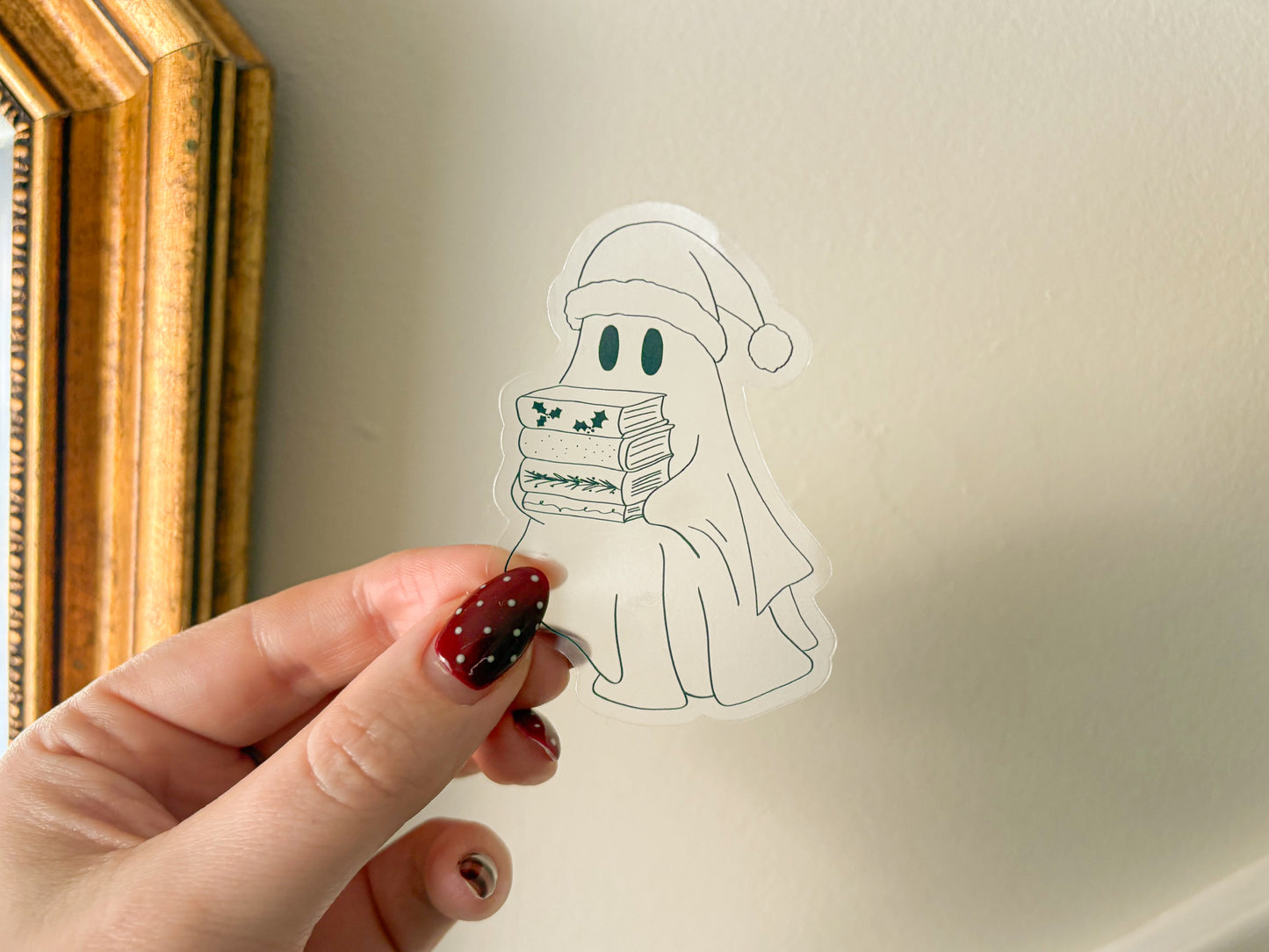 santa ghost sticker