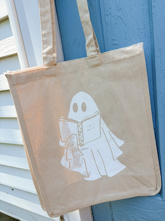 boo-kworm ghost tote