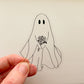 floral ghost sticker