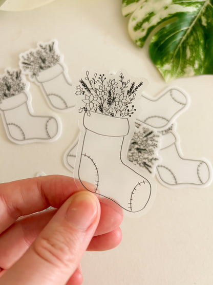 christmas stocking sticker