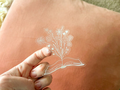floral book sticker