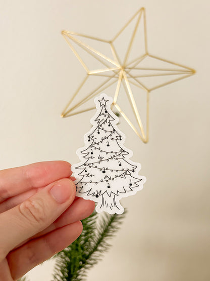 christmas tree sticker