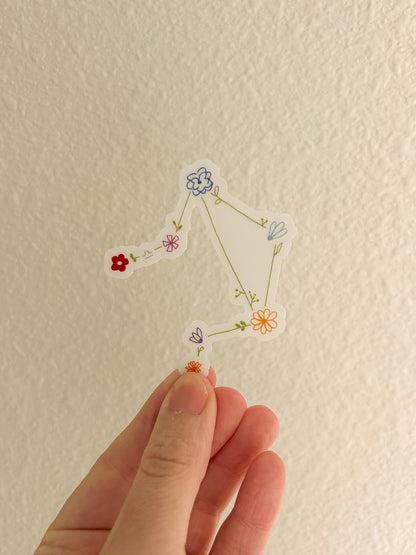 zodiac constellation sticker, colour