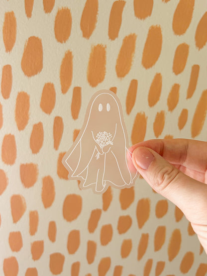 ghost & bouquet sticker
