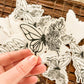 floral butterfly sticker