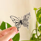 floral butterfly sticker