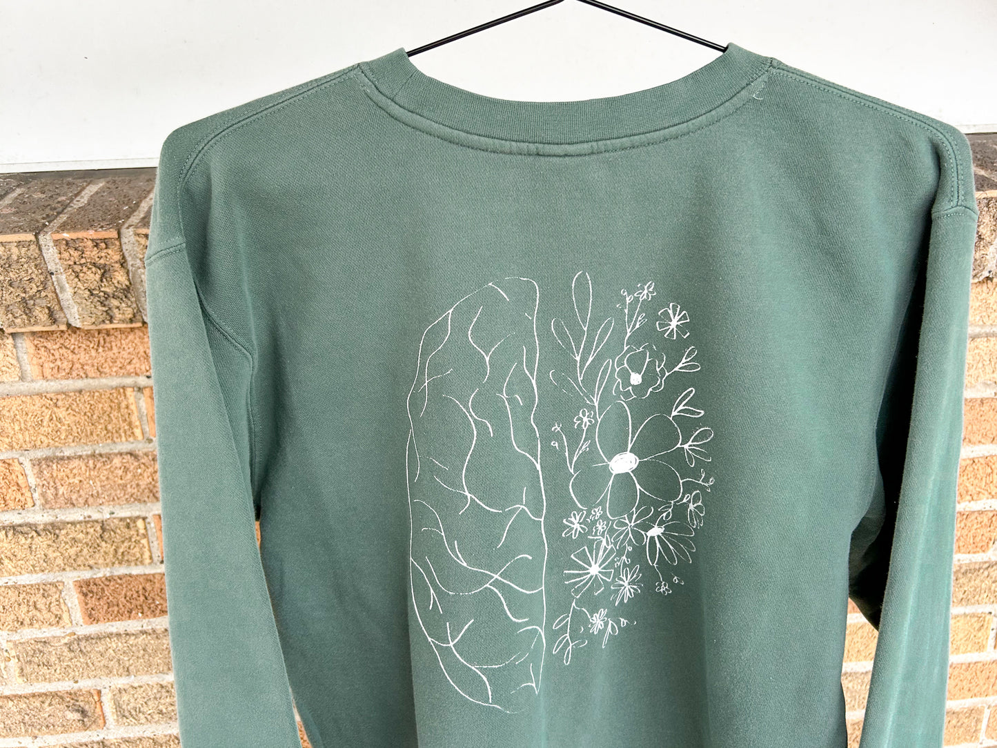 grow positive thoughts crewneck