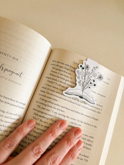 floral book bookmark