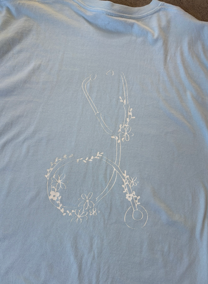 'i heard that' stethoscope tee
