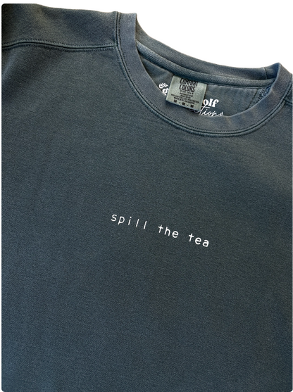 'spill the tea' teacup crew