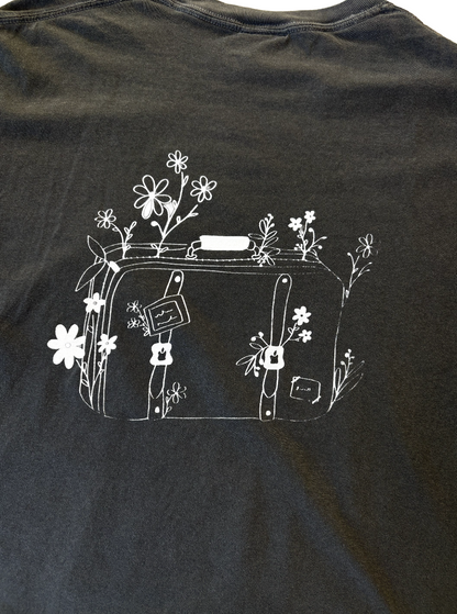 'have suitcase, will travel' suitcase boxy tee