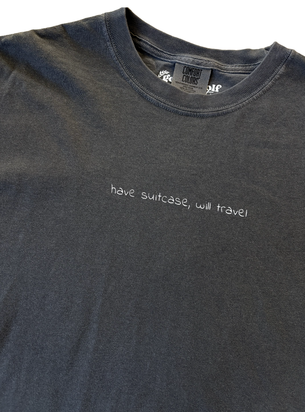'have suitcase, will travel' suitcase boxy tee