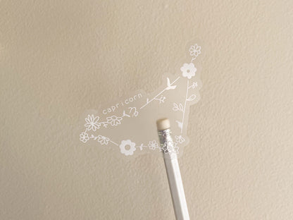 zodiac constellation sticker, black & white