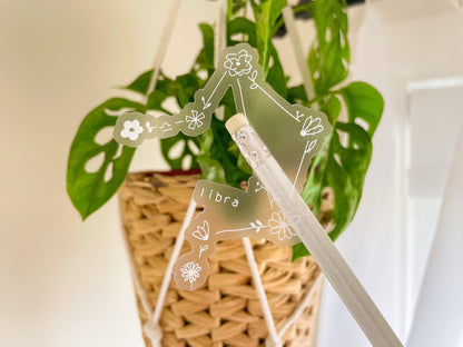 zodiac constellation sticker, black & white