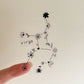 zodiac constellation sticker, black & white